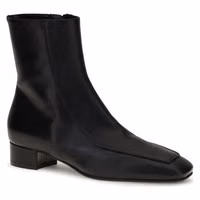 Black Calf Leather Bos Taurus Ankle Boots 2