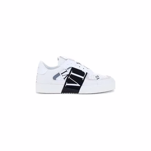 White Calf Leather Bos Taurus Athletic Sneakers
