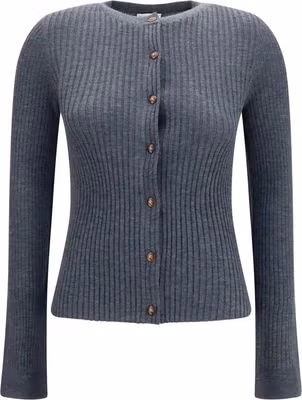 Gray Cashmere Cardigan