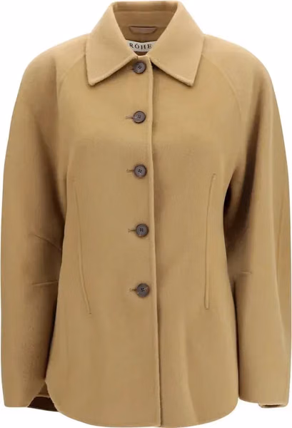 Beige Wool Oves Aries Full-Length Jacket