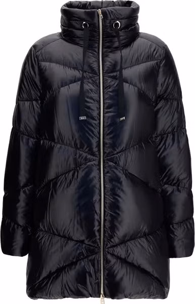 Black Polyamide Full-Length Jacket