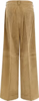 Beige Cotton Flared Pants 2
