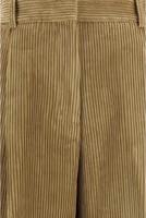 Beige Cotton Flared Pants 3