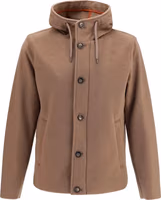 Brown Polyester Full-Length Jacket 1