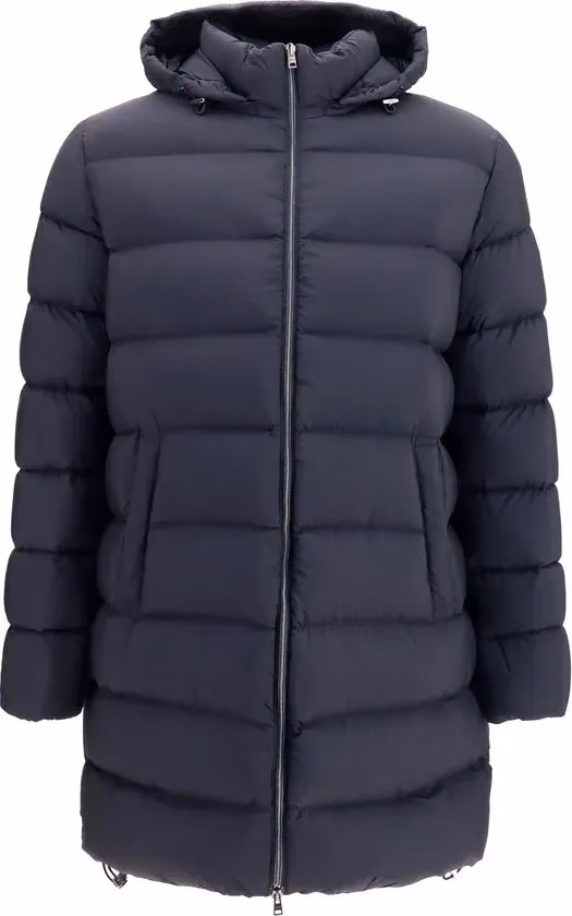 Black Polyamide Full-Length Jacket