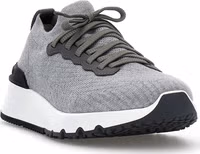 Gray Cotton Athletic Sneakers 2