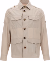 Beige Cotton Full-Length Jacket 1