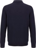Blue Virgin Wool Polo Shirt 2