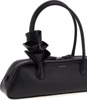 Black Calfskin Shoulder Bag 3