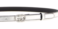 Silver Calfskin Thin Belt 3