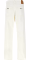 White Cotton Straight-Leg Jeans 2