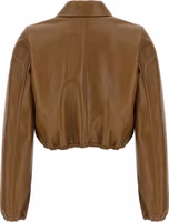 Beige Lamb Leather Leather Jacket 2