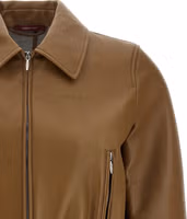 Beige Lamb Leather Leather Jacket 3