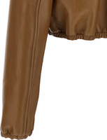 Beige Lamb Leather Leather Jacket 4