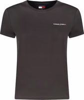 Black Cotton Womens T-Shirt 1
