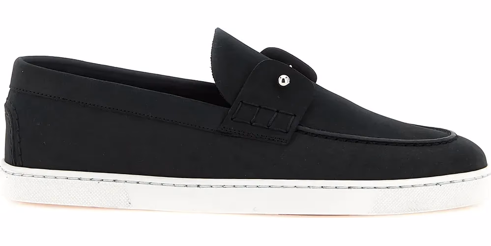 Black Calfskin Slip-On Loafers