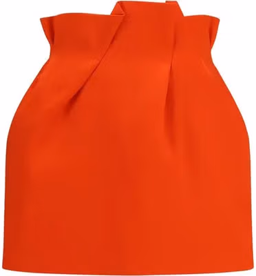 Red Silk Mini Skirt