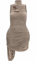 Beige Copper Cocktail Dress 1