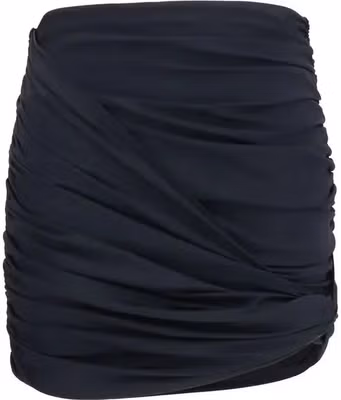 Black Polyamide Mini Skirt