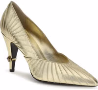 Gold Calf Leather Bos Taurus High Heel Pumps 2