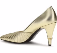 Gold Calf Leather Bos Taurus High Heel Pumps 3