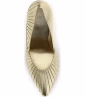 Gold Calf Leather Bos Taurus High Heel Pumps 4