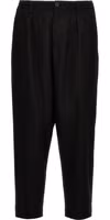 Black Virgin Wool Cropped Pants 1