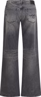 Gray Cotton Straight-Leg Jeans 2