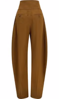 Brown Wool Oves Aries Casual Pants 2