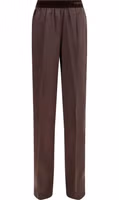 Brown Silk Casual Pants 1