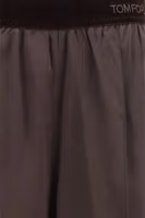 Brown Silk Casual Pants 3