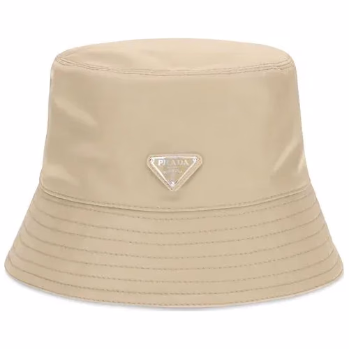 Beige Polyamide Bucket Hat