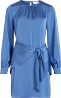 Blue Polyester Short Dress 1