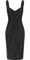 Black Viscose Midi Dress 1