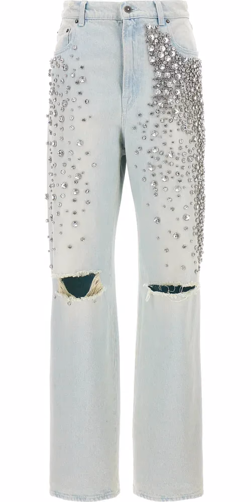 Blue Cotton Jeans Denim