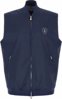 Blue Polyester Sleeveless Jacket 1
