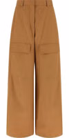 Beige Cotton Cargo Pants 1
