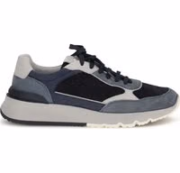 Blue Calf Leather Bos Taurus Athletic Sneakers 1