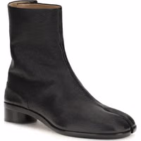 Black Calf Leather Bos Taurus Ankle Boots 2