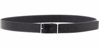 Black Calfskin Thin Belt 1