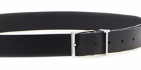 Black Calfskin Thin Belt 3