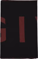 Black Virgin Wool Scarf 1
