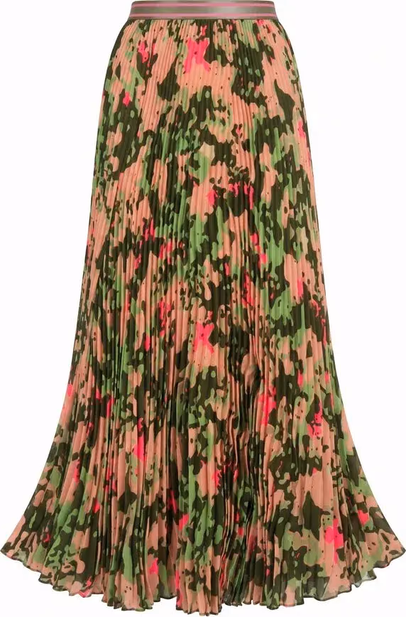 Pink Polyester Women Skirt