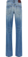 Blue Cotton Flared Jeans 2