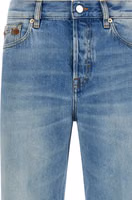 Blue Cotton Flared Jeans 3