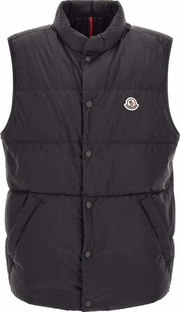 Black Polyamide Sleeveless Jacket