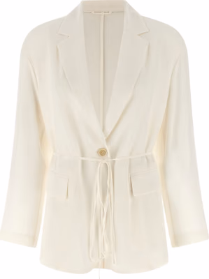 Beige Silk Blazer