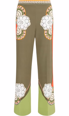 Multicolor Viscose Casual Pants