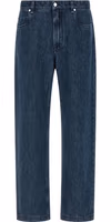 Blue Cotton Flared Jeans 1