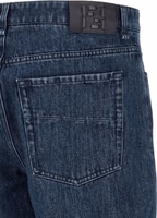 Blue Cotton Flared Jeans 4